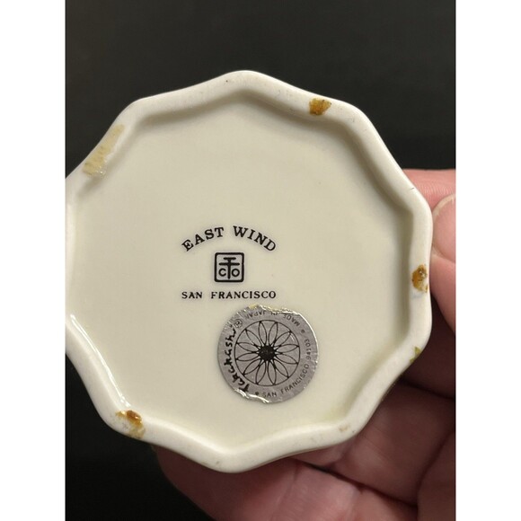 Takahashi West Wind San Francisco Floral Trinket Box Lidded Japan - Picture 10 of 14